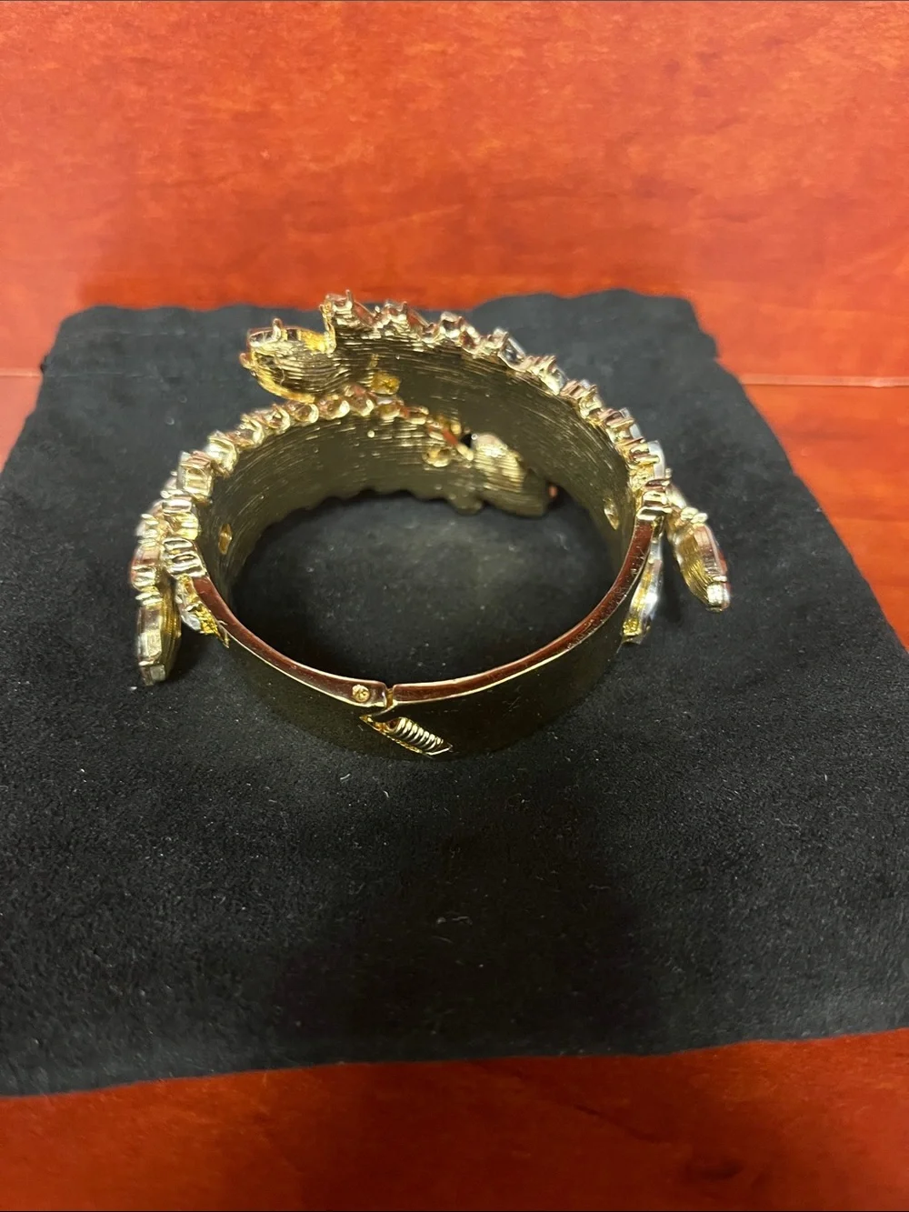 Banana Republic Gold-tone Marquise Crystal Cuff Bracelet